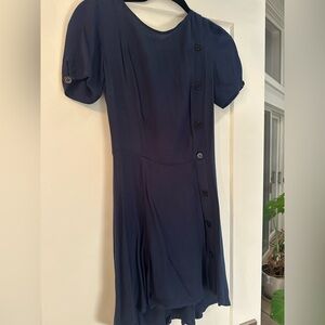 Reformation Deep Navy Blue flirty Katie Dress
